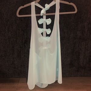 RARE LF BOW TANK LIGHT BLUE SIZE SMALL